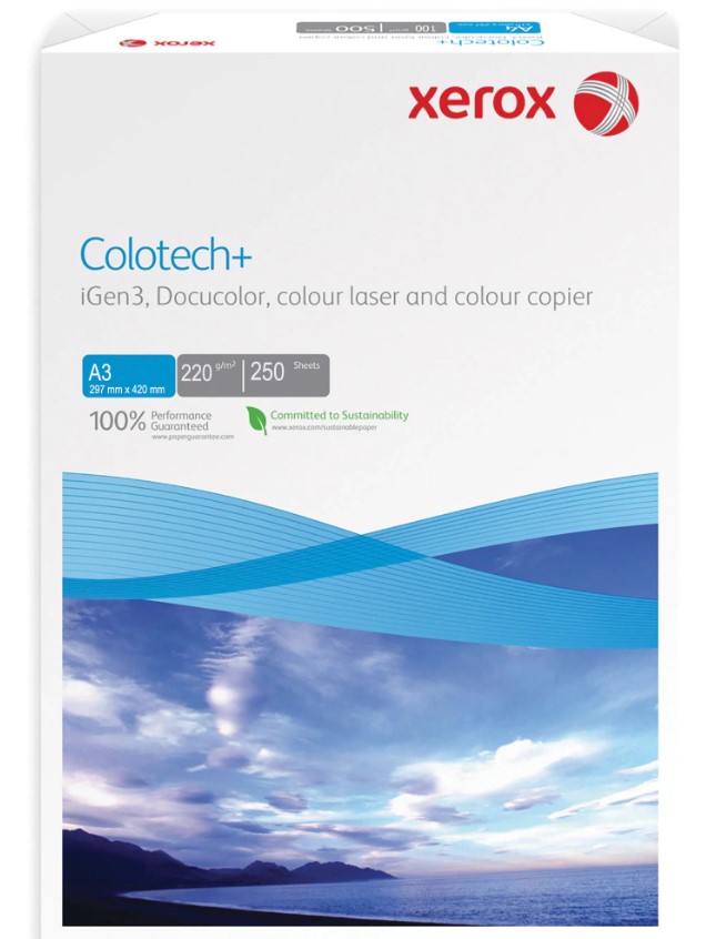 Hartie xerox A3 220 g/mp Colotech+ 250 coli/ pret per top